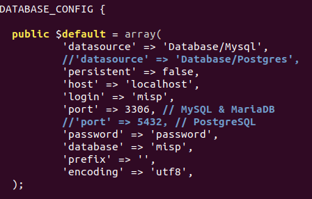 Configurazione MariaDB